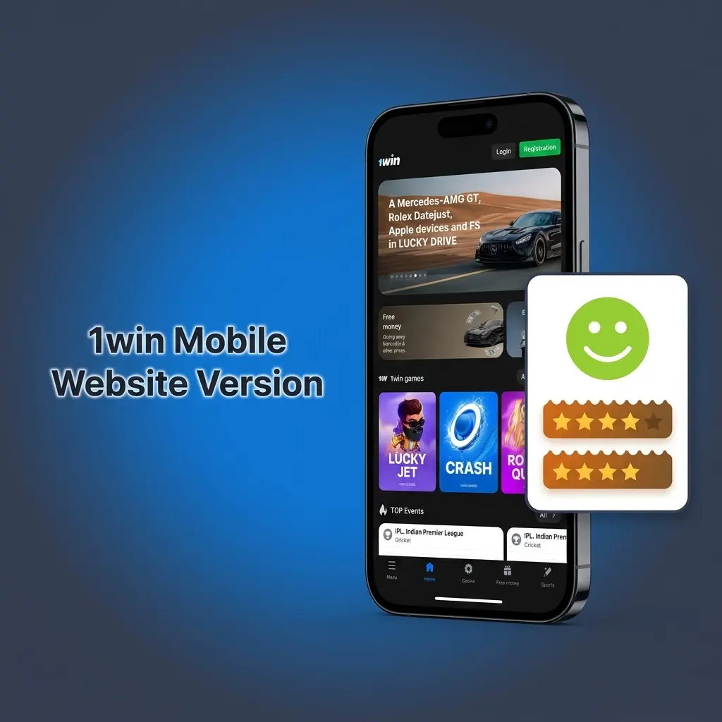 1win mobile website version accessible on smartphone and tablet browsers with sports betting, casino games, and UPI deposits