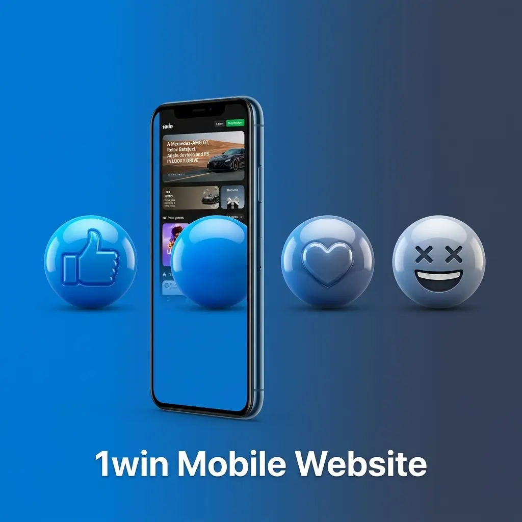 1win mobile website interface displayed on a smartphone browser showing betting and casino features