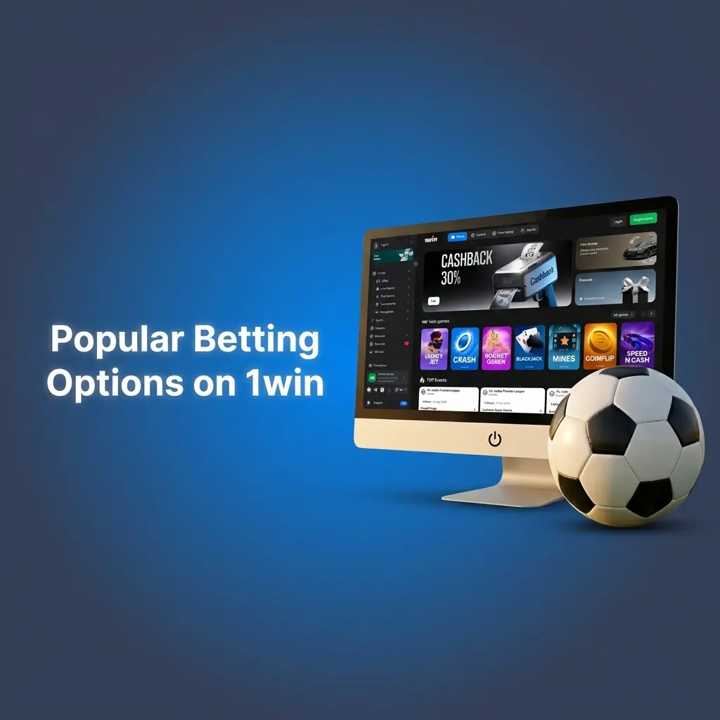 1win popular betting options including pre-match, live betting, multi live, toto, and outright markets across 30+ sports